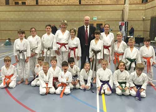 Successful club members at kyu grading