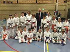 Some of the club's members at the grading and competition