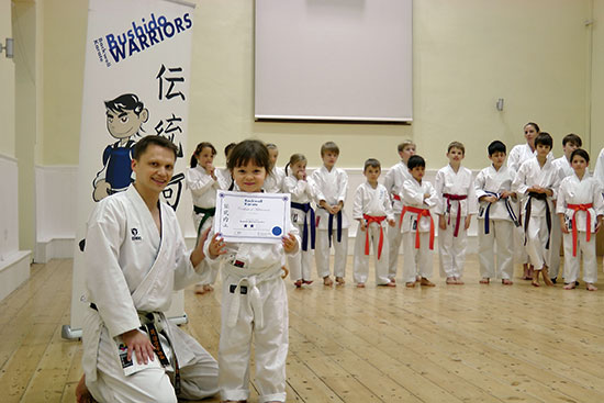 Certificate presentation for our Junior Warriors