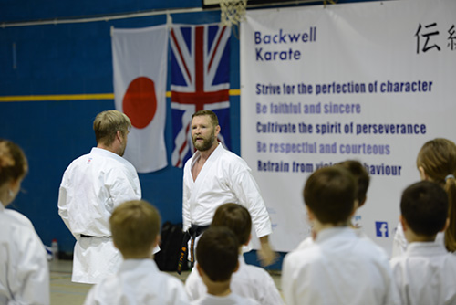 Sensei Price teaching in Nailsea