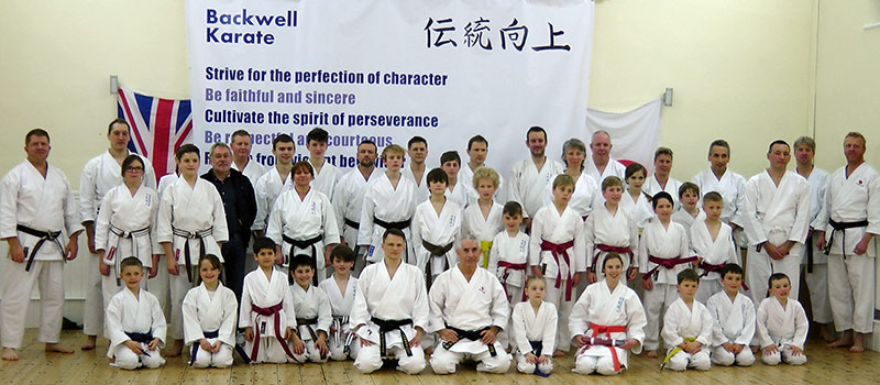 The class attendees as Sensei Sherry visits