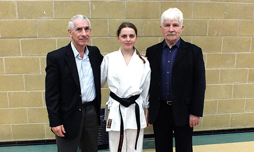 Nicole after her grading. Photo courtesy of Ian Connell