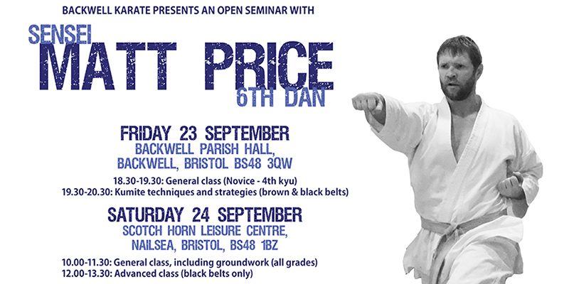 Sensei Matt Price South West England open seminar 2016