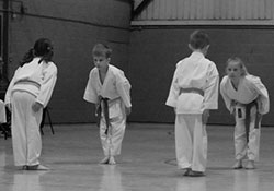 Club members pass coloured belts